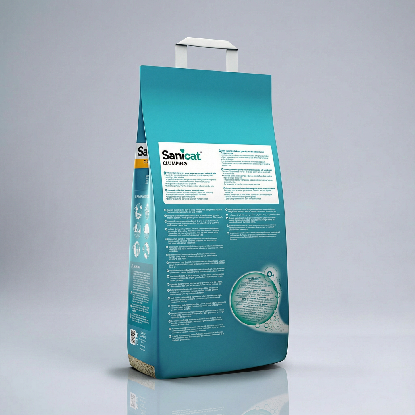 Arena Aglomerante Blanca Sanicat Clumping sin Aroma para Gatos 10 L