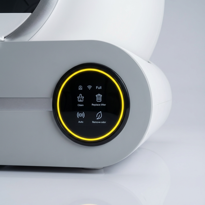 Arenero automatico gatos close-up